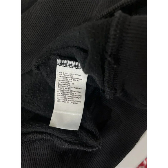 The North Face Size M Womens Classic Logo Hooded Sweatshirt Animal Print Black - Picture 6 of 7